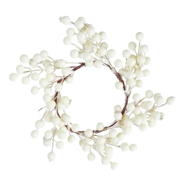 CORONCINA BACCHE CREMA CM28